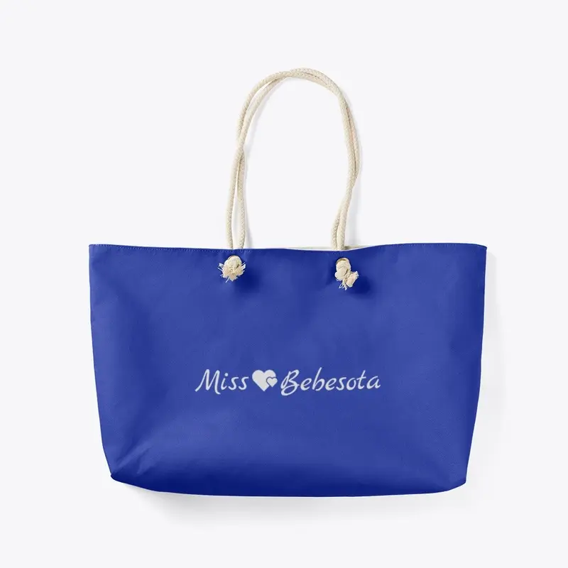 Miss Bebesota Weekend Tote - White Logo